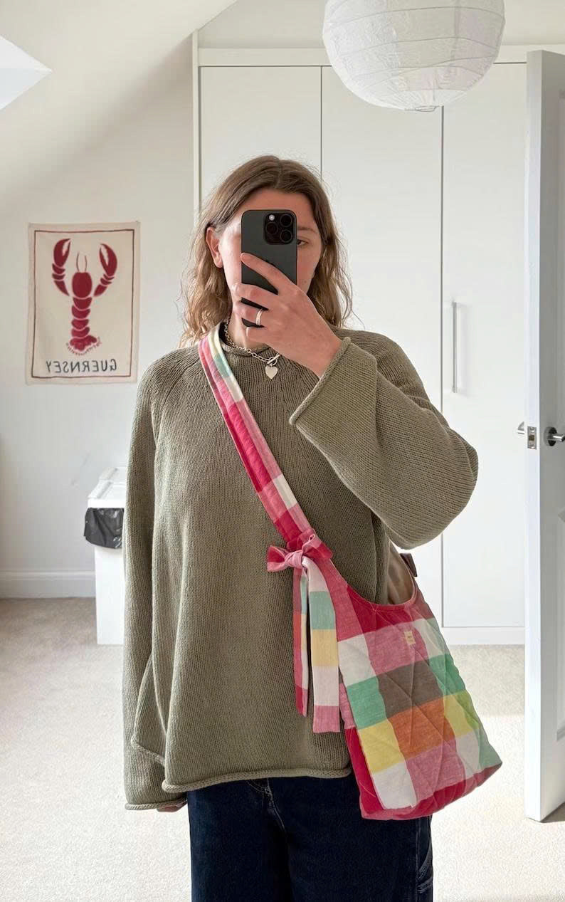 Slouchy Hobo Bow Bag Sewing Pattern PDF, Slouchy Tote Bag Pattern, Beginner Friendly Video Tutorial