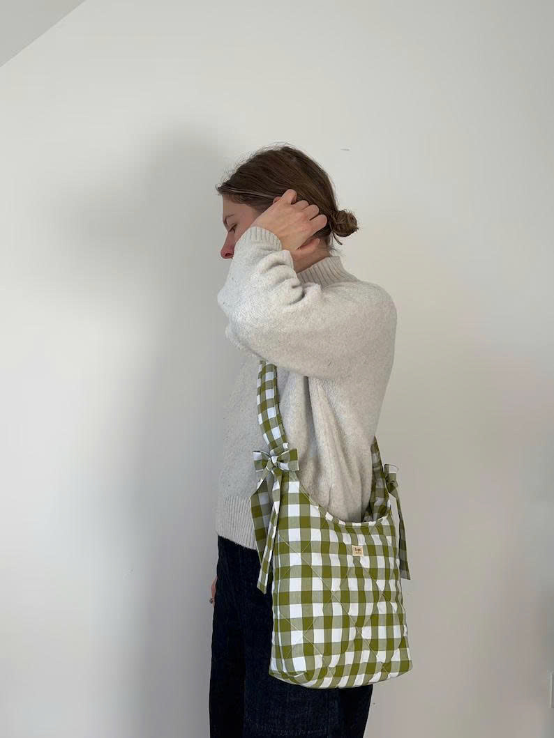 Slouchy Hobo Bow Bag Sewing Pattern PDF, Slouchy Tote Bag Pattern, Beginner Friendly Video Tutorial