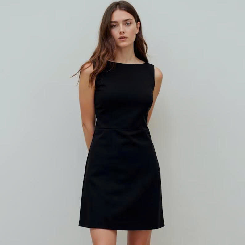 Boat Neck A Line Mini Dress Sewing Pattern PDF | Sleeveless Shift Dress Pattern, Advanced Beginner Elegant Dress PDF, Plus Size 4XL, Gift Skirt
