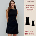 Boat Neck A Line Mini Dress Sewing Pattern PDF | Sleeveless Shift Dress Pattern, Advanced Beginner Elegant Dress PDF, Plus Size 4XL, Gift Skirt
