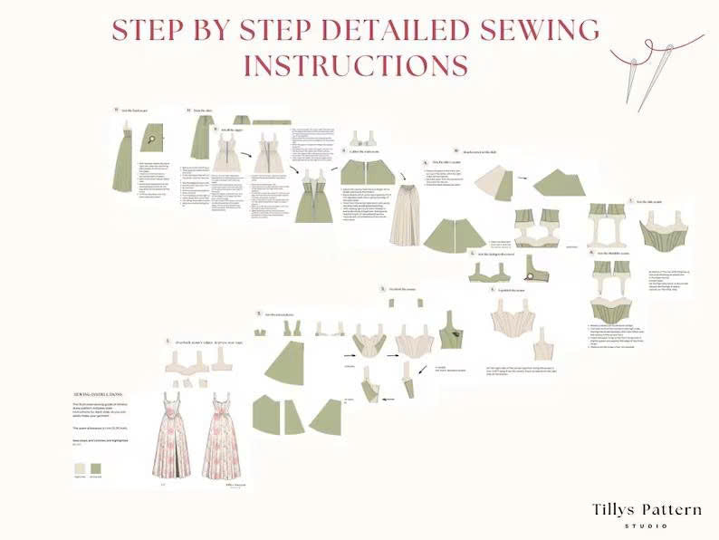 Evening Corset Dress Sewing Pattern| Slit Dress Pattern| Sweetheart Neck Dress Pattern| Wedding Dress| Plus Size Sewing Pattern| US 00-20