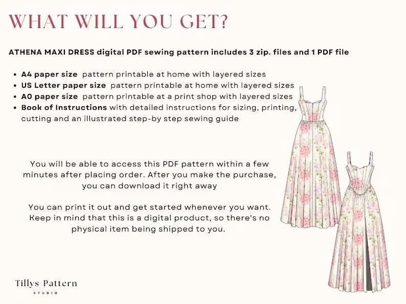 Evening Corset Dress Sewing Pattern| Slit Dress Pattern| Sweetheart Neck Dress Pattern| Wedding Dress| Plus Size Sewing Pattern| US 00-20