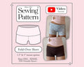 Fold Over Mini Shorts Sewing Pattern: Knit Fabric DIY (PDF Pattern)