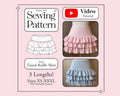Tiered Ruffle Mini Skirt Pattern: Knit Stretch Fabric (PDF Pattern) + Video tutorial