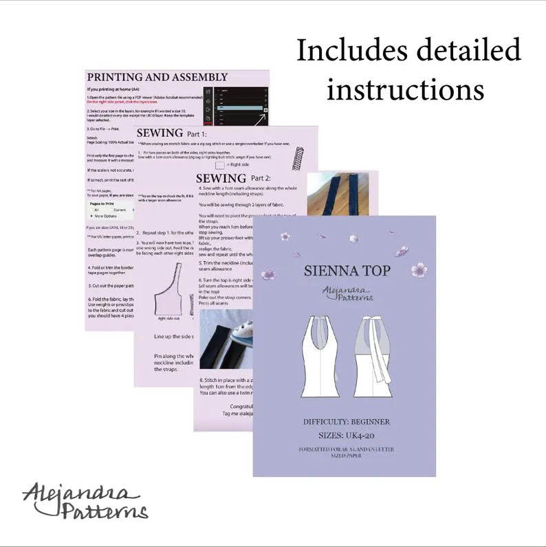 Beginner Multi-Style Convertible Top Sewing Pattern (PDF Digital Download)