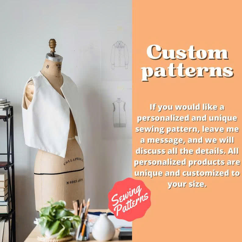 Wrap Top Sewing Pattern: Long Sleeve Tie Blouse (PDF Download)