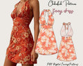 Zoey Halter Neck Summer Dress Sewing Pattern (PDF Pattern)